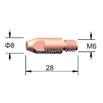 M6 * 28 24KD-Kontaktspitzen CuCrZr